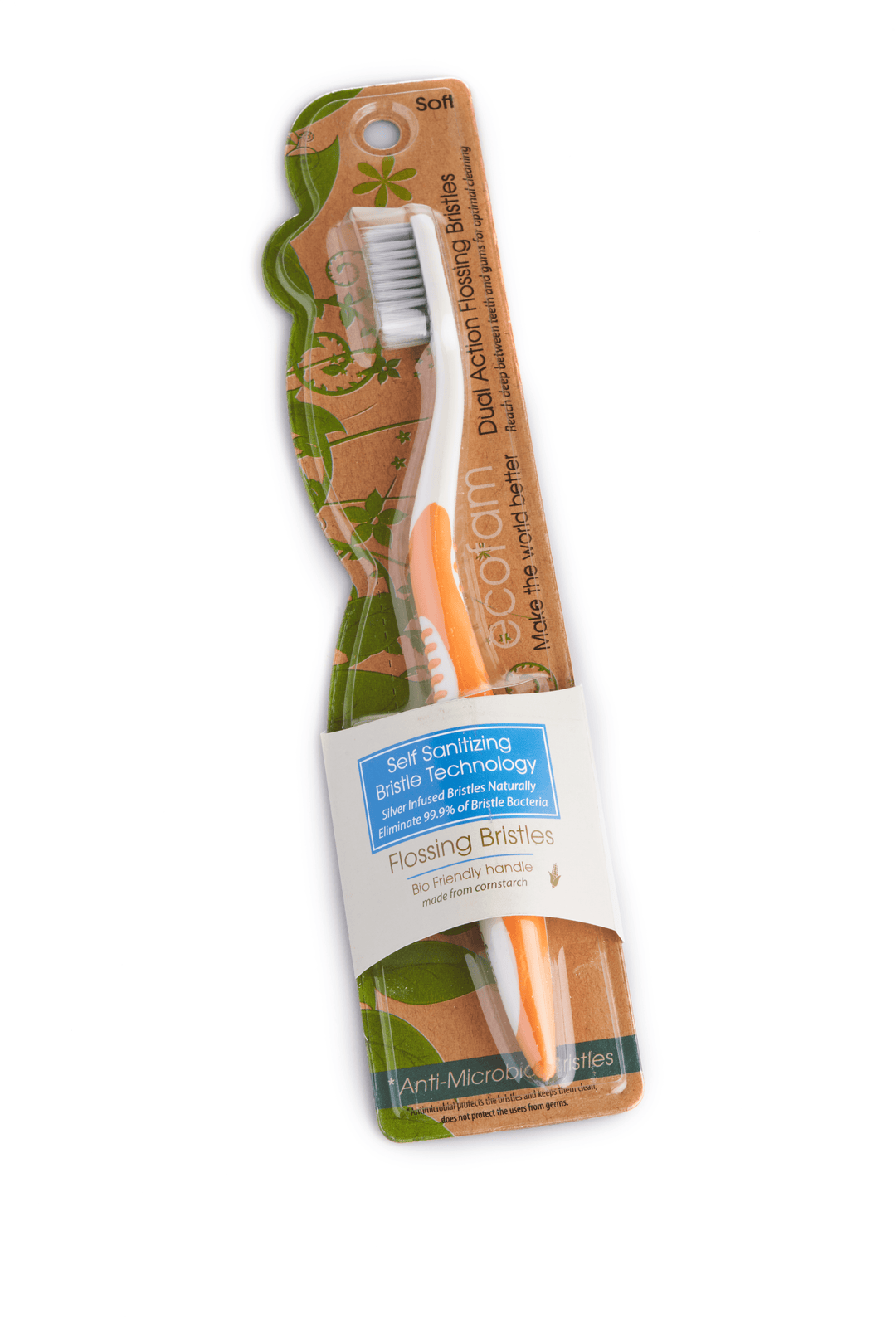 Compostable Adult Toothbrush with Anti-Microbial Bristles - Focus Nutrition