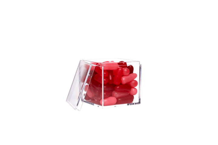 Clear Acrylic Plastic Square Box Containers with Lids, 2x2x2 Inches - Focus Nutrition