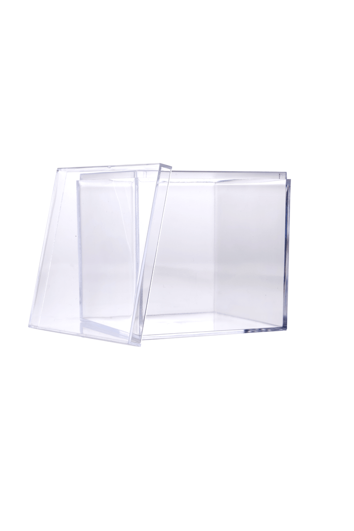 Clear Acrylic Plastic Square Box Containers with Lids, 3x3x3 Inches - Focus Nutrition