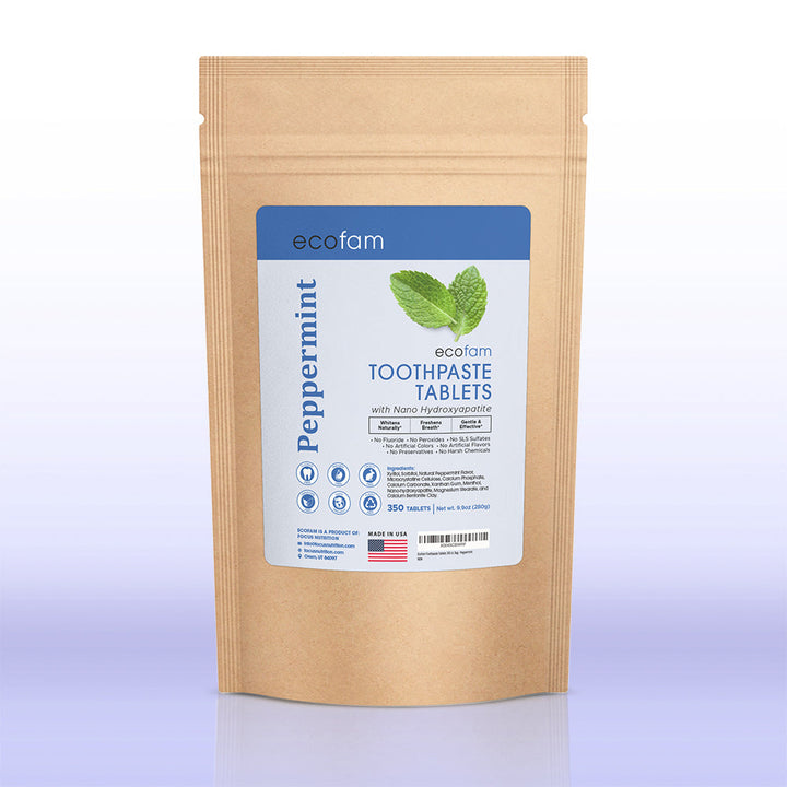Peppermint Toothpaste Tablets with Nano Hydroxyapatite & Xylitol