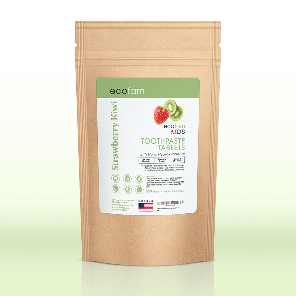 Strawberry Kiwi Toothpaste Tablets with Nano Hydroxyapatite & Xylitol