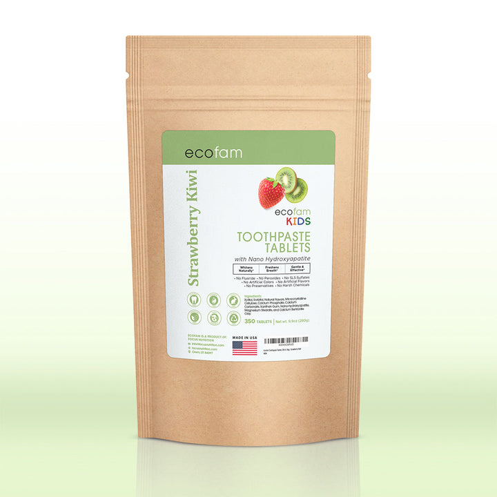 Strawberry Kiwi Toothpaste Tablets with Nano Hydroxyapatite & Xylitol