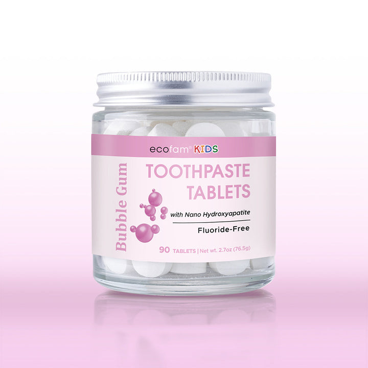 Bubble Gum Toothpaste Tablets with Nano Hydroxyapatite & Xylitol