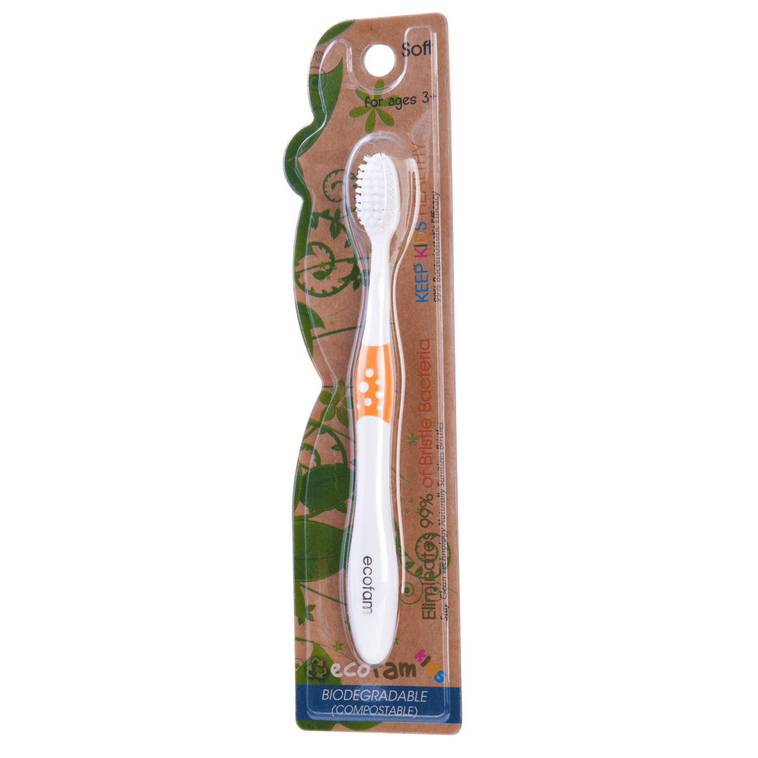 Compostable Kids Toothbrush with Anti-Microbial Bristles - Focus Nutrition